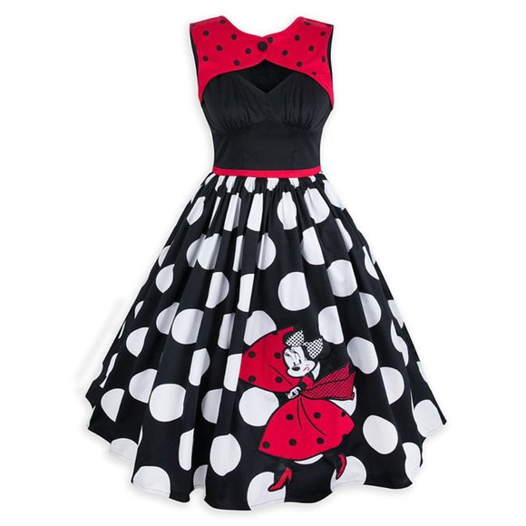 Disney Dress Shop Women's Dress - Minnie Mouse Polka Dot - Picture 1 of 5